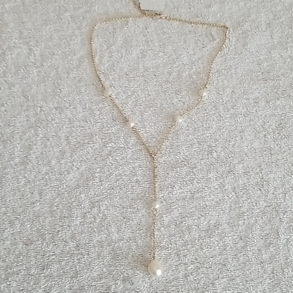 New Ralph Lauren Faux Pearl Y Necklace - Picture 3 of 7